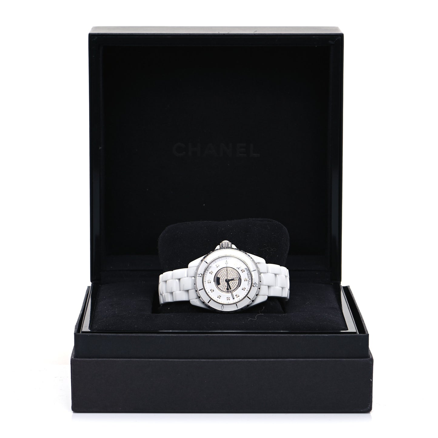 Stainless Steel Ceramic Diamond Dial 38mm J12 Automatic Watch White
