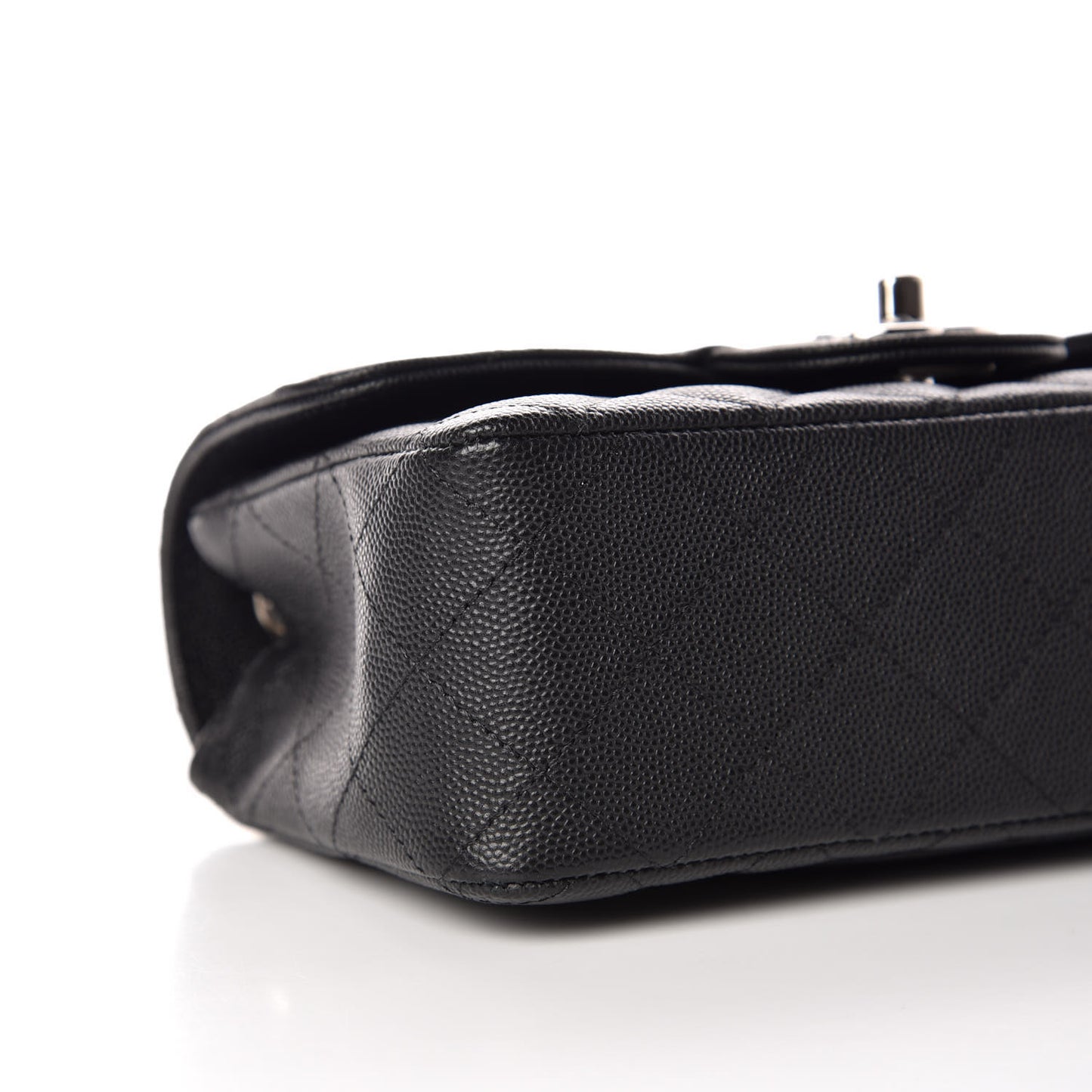 Caviar Quilted Mini Rectangular Flap Black