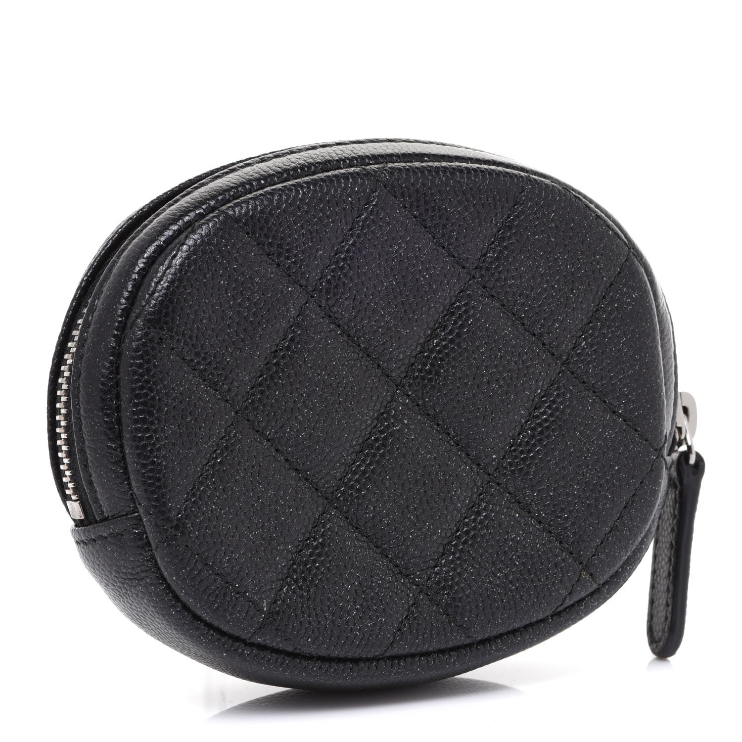 Chanel Caviar Quilted Zip Around Classic Coin Purse Black 3 of 7