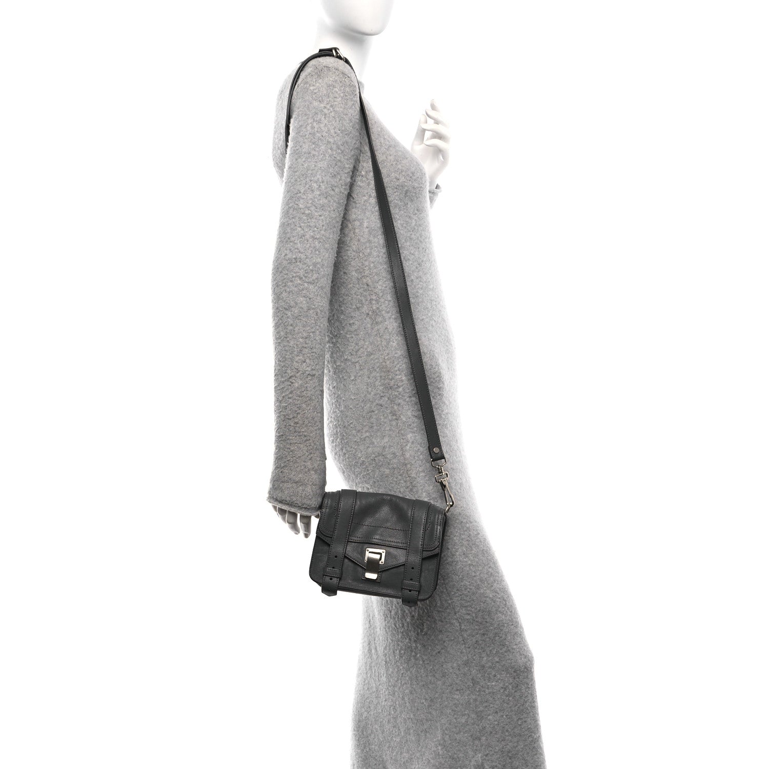 Proenza Schouler Lambskin PS1 Mini Crossbody Heather Grey 2 of 9