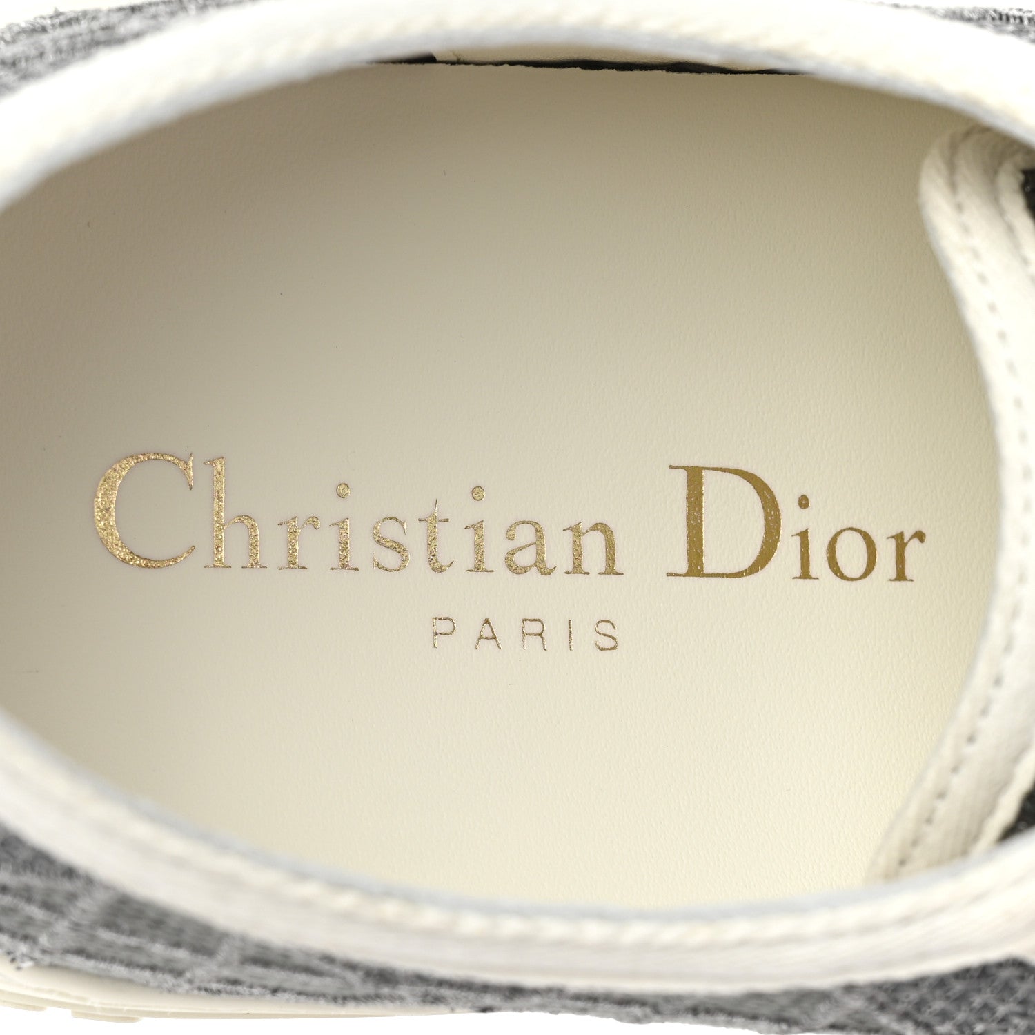 Christian Dior Laminated Canvas Cannage Embroidered Womens Walk'N'Dior Low Top Sneakers 37.5 Metal Grey 8 of 11
