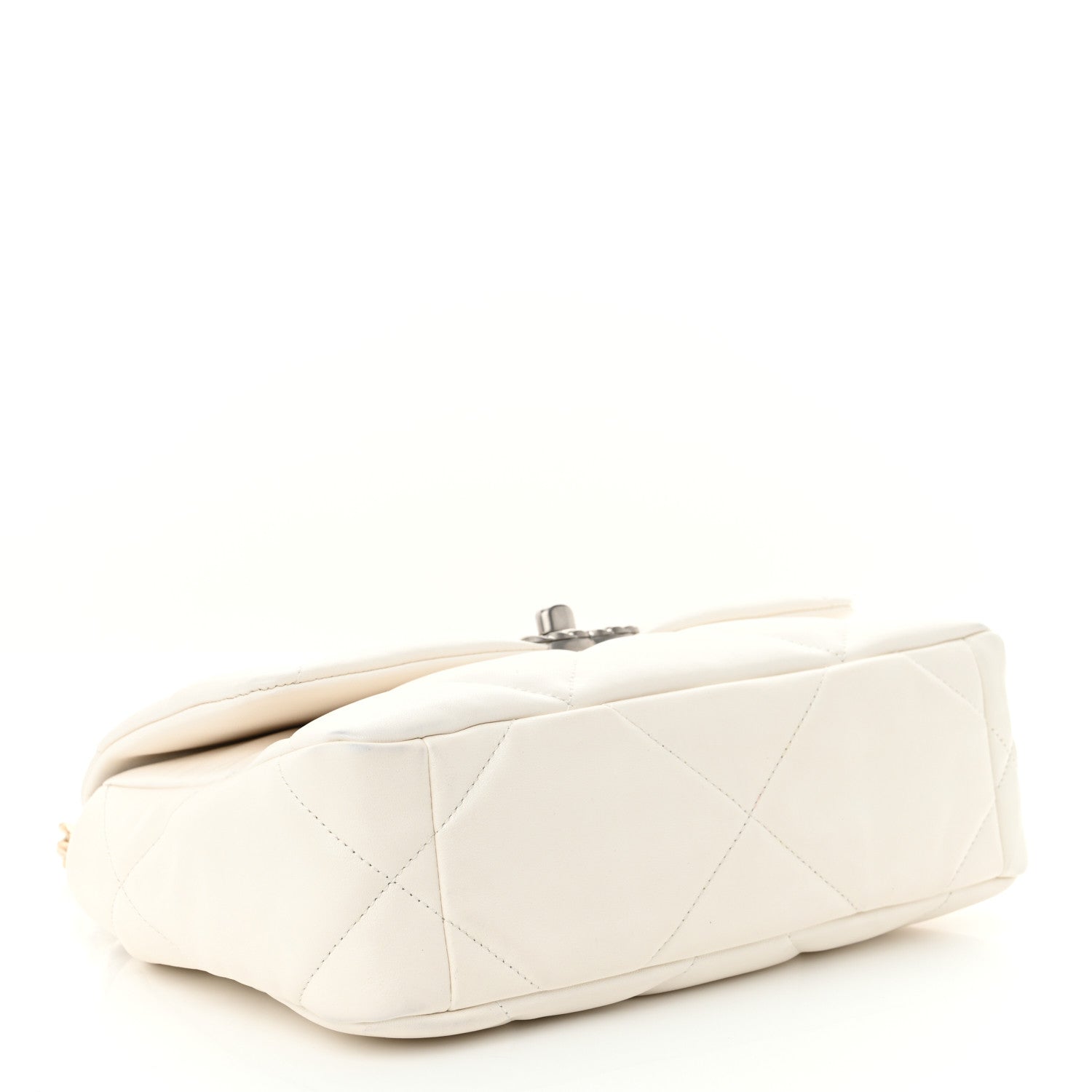 Chanel Lambskin Quilted Medium Chanel 19 Flap White 4 of 11