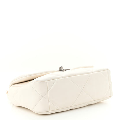 Chanel Lambskin Quilted Medium Chanel 19 Flap White 4 of 11