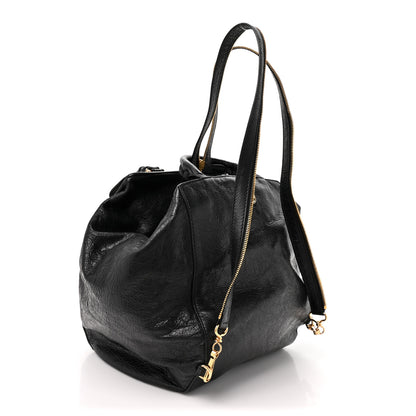 Balenciaga Agneau Giant 12 Gold Hardware Zip Traveler Backpack Black 2 of 9