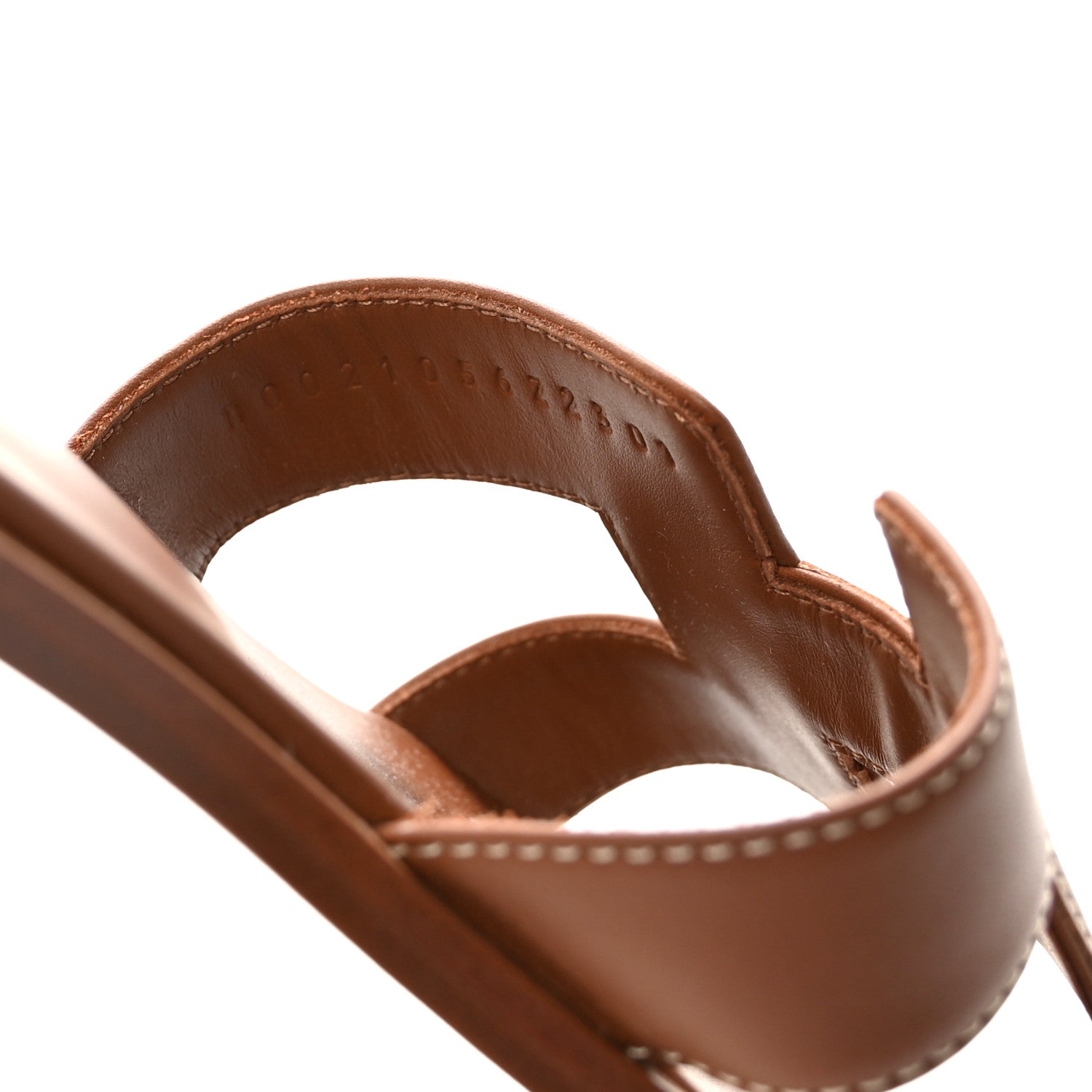 Hermes Box Calfskin Oran Sandals 37.5 Gold 9 of 9