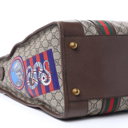 Gucci Soft GG Supreme Monogram Courrier Large Duffle Bag Beige New Acero Multicolor 8 of 13