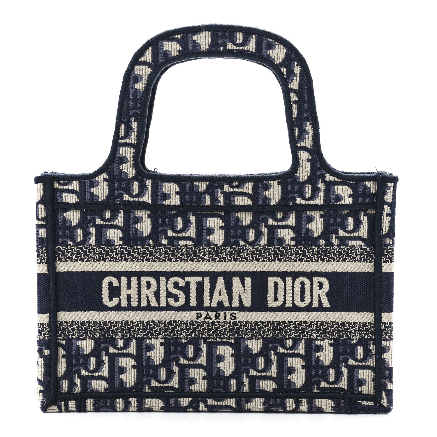 Christian Dior Oblique Mini Book Tote Blue Multicolor 1 of 10