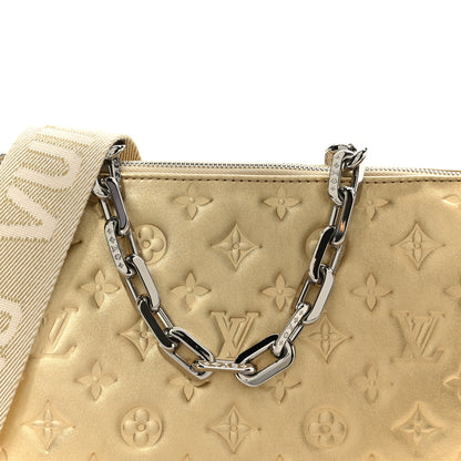 Louis Vuitton Lambskin Embossed Monogram Coussin PM Gold 9 of 11