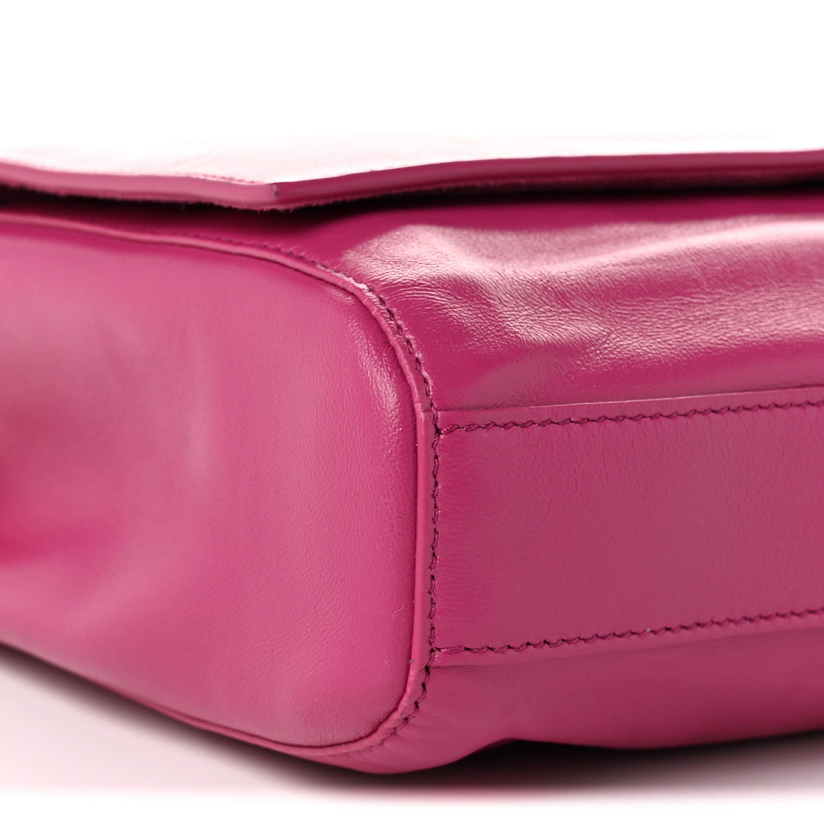 Saint Laurent Smooth Calfskin Suede Medium Reversible Monogram Kate Satchel Rose Rubis 15 of 18