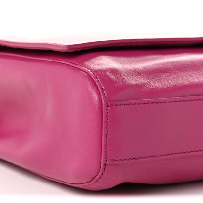 Saint Laurent Smooth Calfskin Suede Medium Reversible Monogram Kate Satchel Rose Rubis 15 of 18