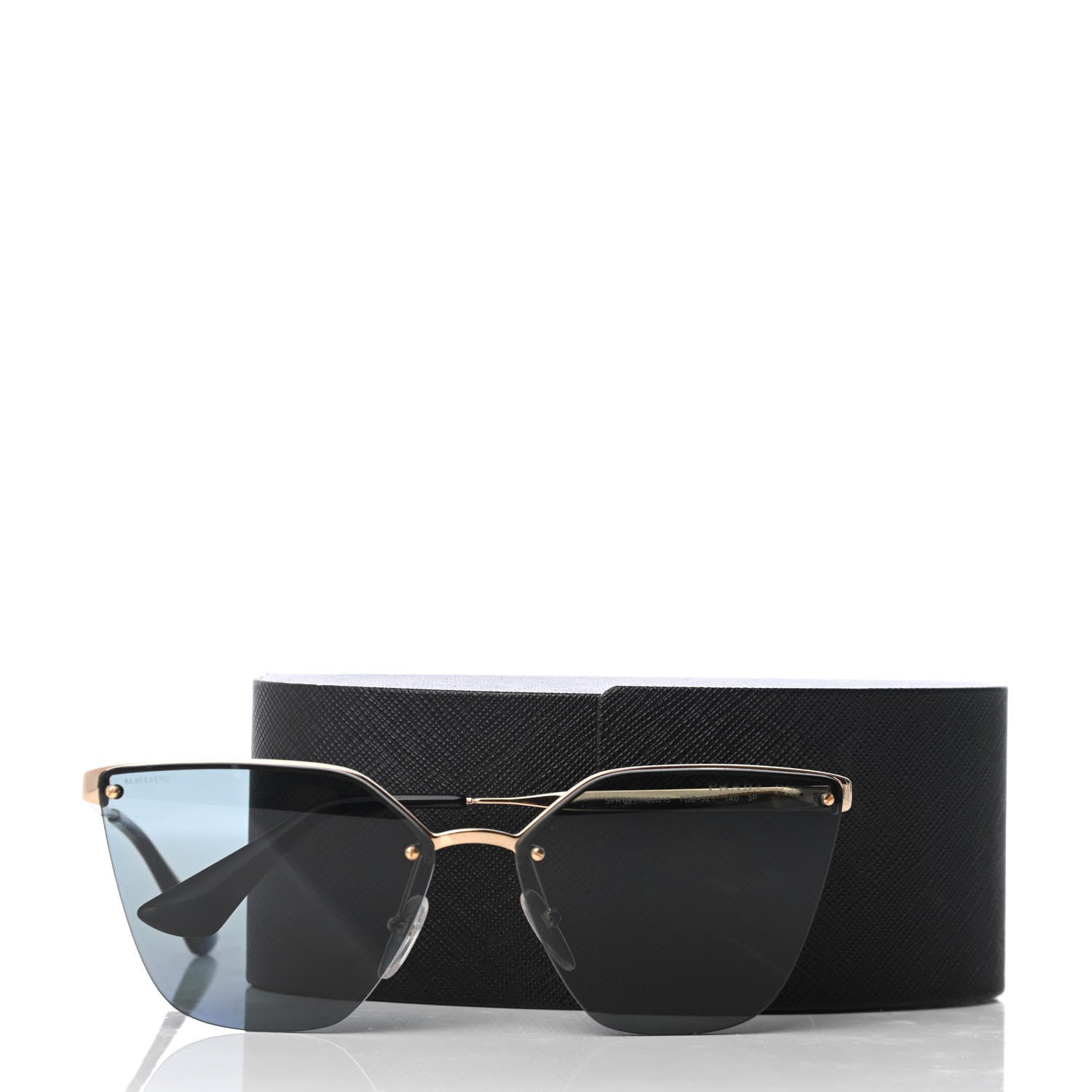 Prada Polarized Cat Eye Sunglasses SPR 68T Black 8 of 8
