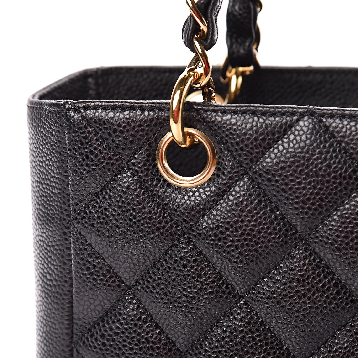 Chanel Caviar Quilted Petit Shopping Tote PST Black 11 of 12