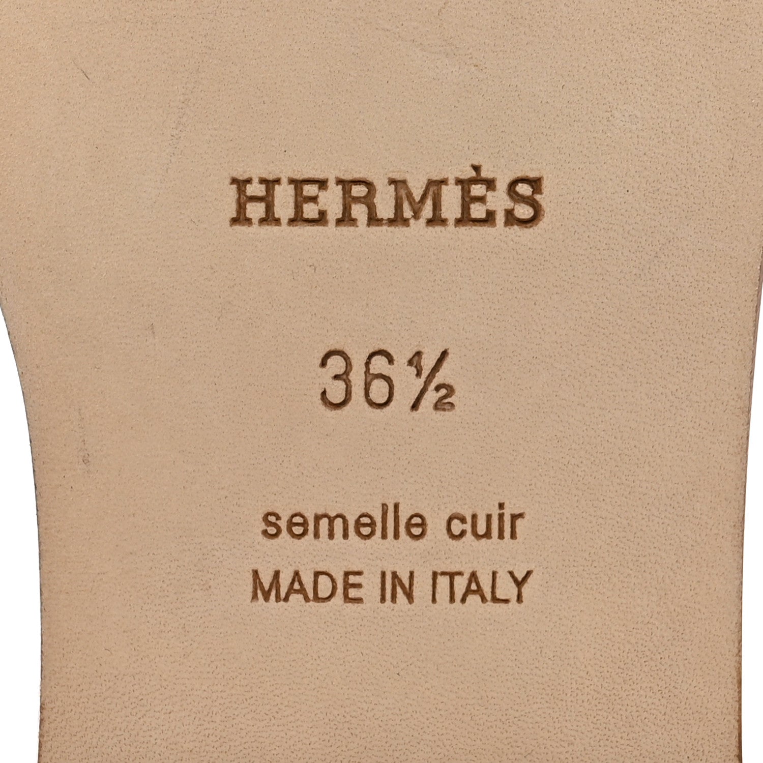 Hermes Box Calfskin Oran Sandals 36.5 White 8 of 8