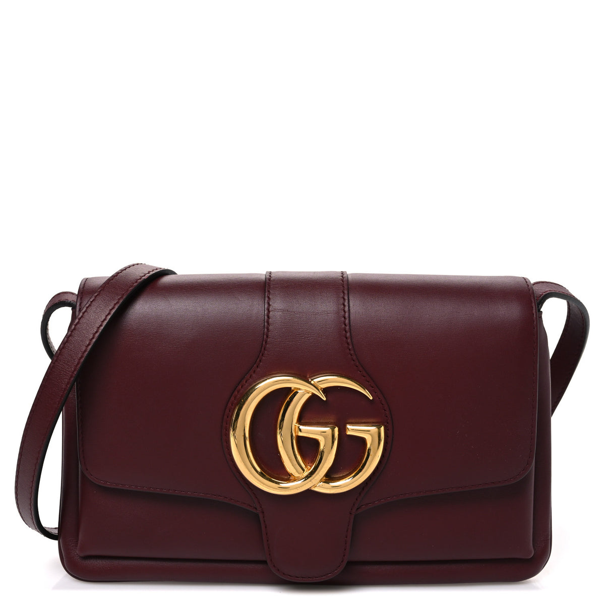Gucci Vitello Palmellato Lux Small Arli Flap Shoulder Bag Vintage Bordeaux 1 of 11