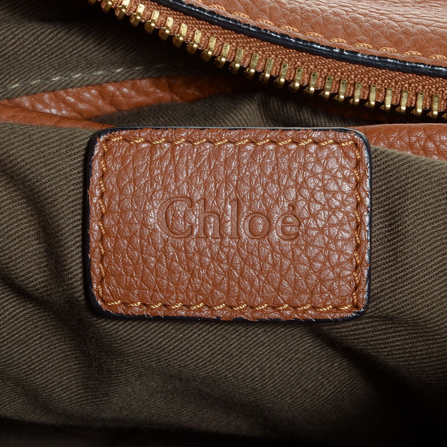 Chloe Calfskin Large Marcie Satchel Tan 6 of 9