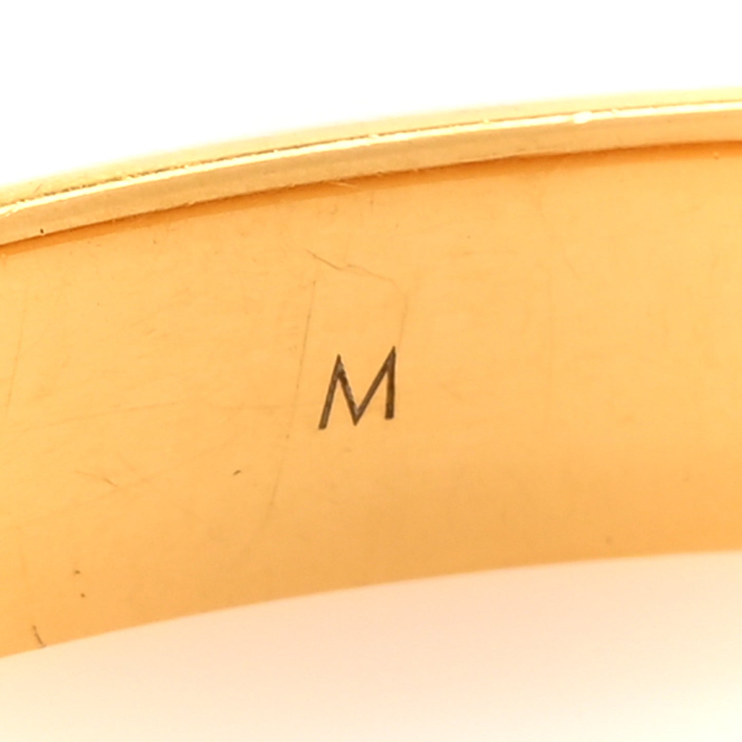 Brass Monogram Nanogram Cuff M Gold