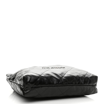 Chanel Shiny Calfskin Quilted Chanel 22 Black 5 of 10