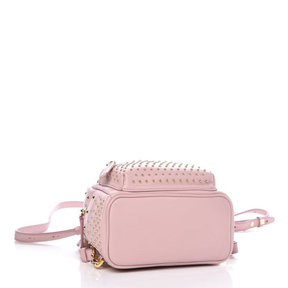 MCM Calfskin Stud X-Mini Stark Bebe Boo Backpack Pink 4 of 9