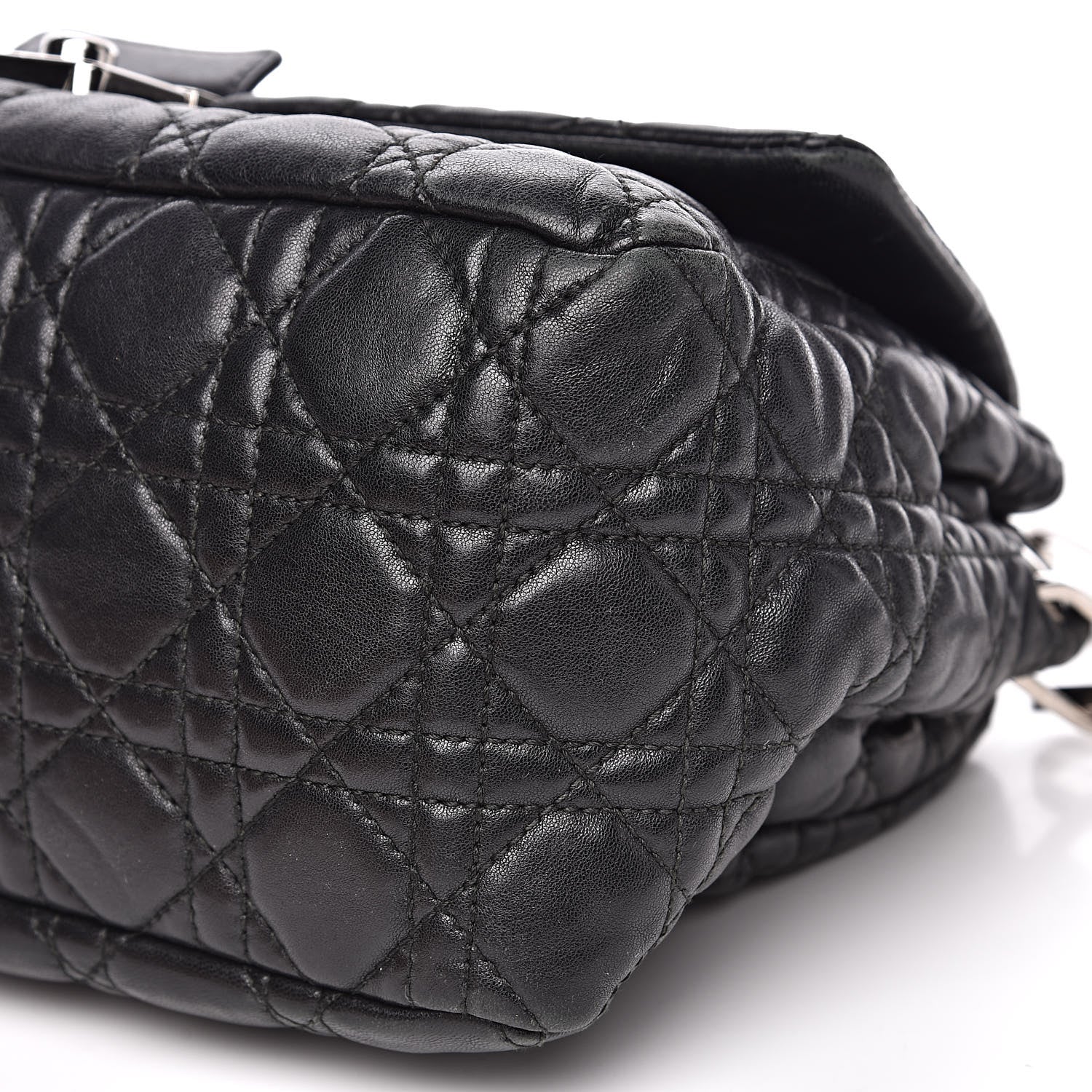Christian Dior Lambskin Cannage New Lock Flap Black 10 of 16