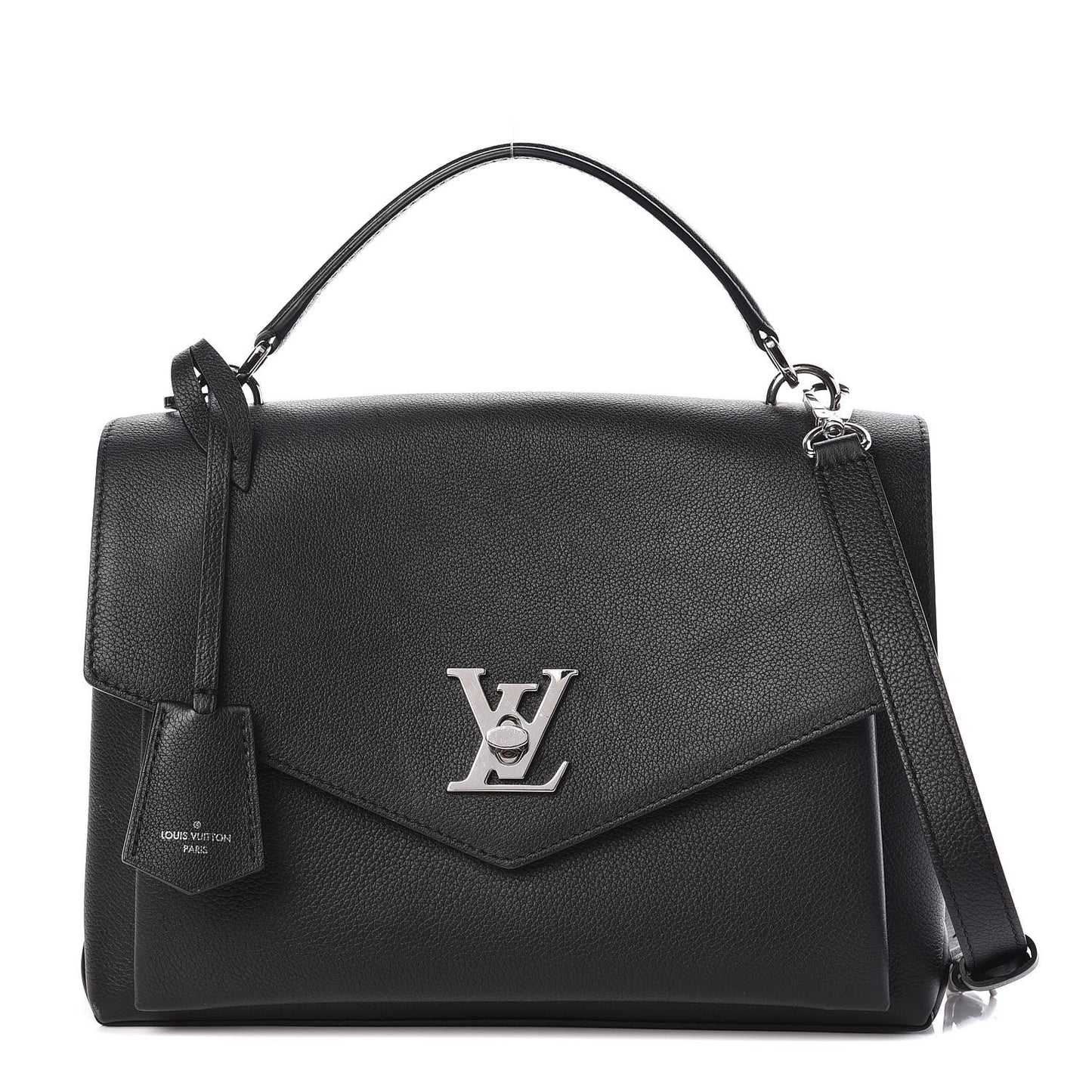 Soft Calfskin My Lockme Top Handle Black