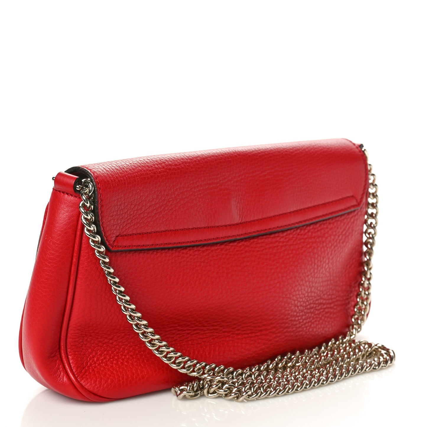 Pebbled Calfskin Medium Soho Flap Crossbody Vibrant Red