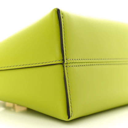 Fendi Vitello King Plexiglass Logo Embossed Mini By The Way Top Handle Boston Bag Wasabi 9 of 10