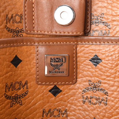 MCM Visetos Shopping Tote Cognac 7 of 10