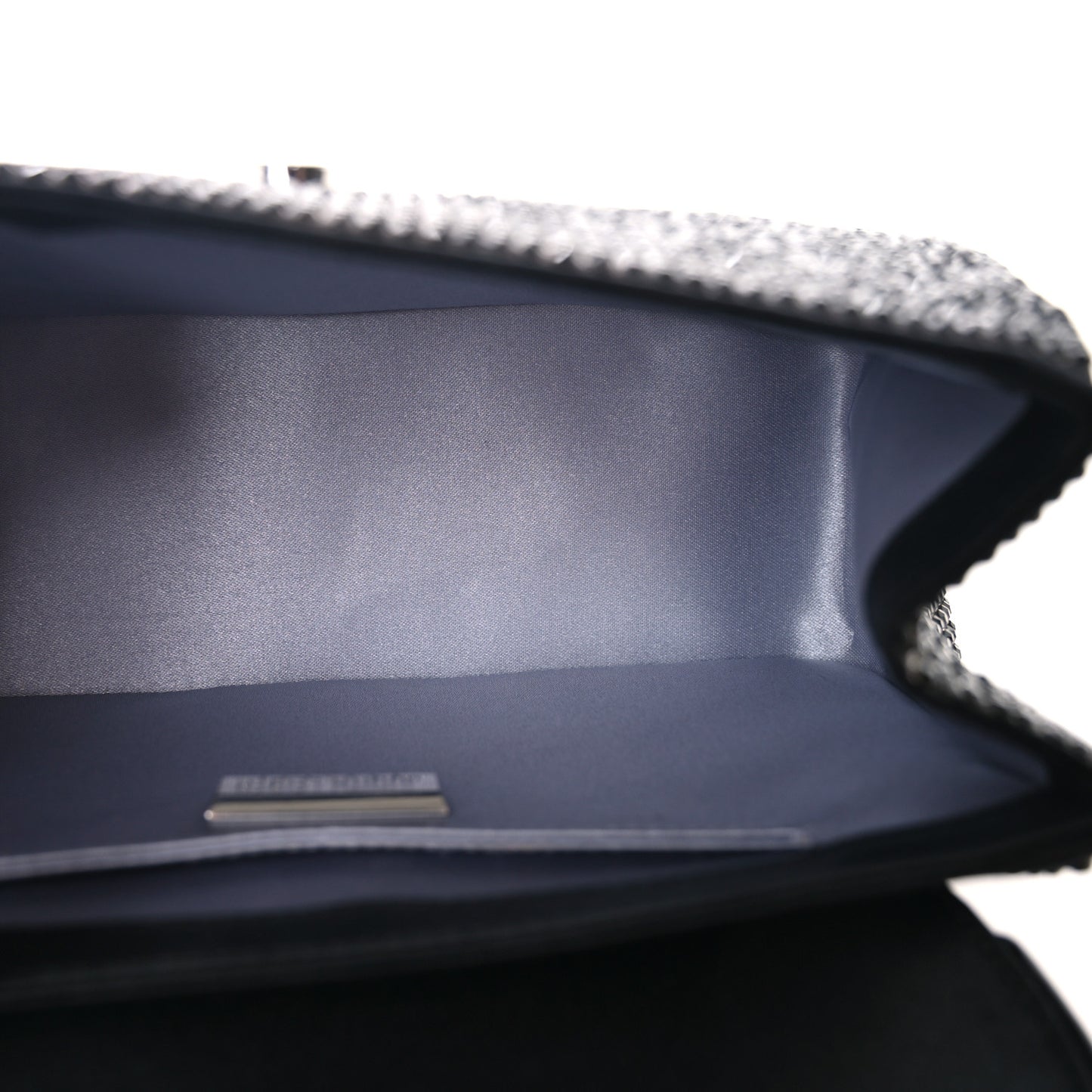 Crystal Bow Top Handle Black Silver