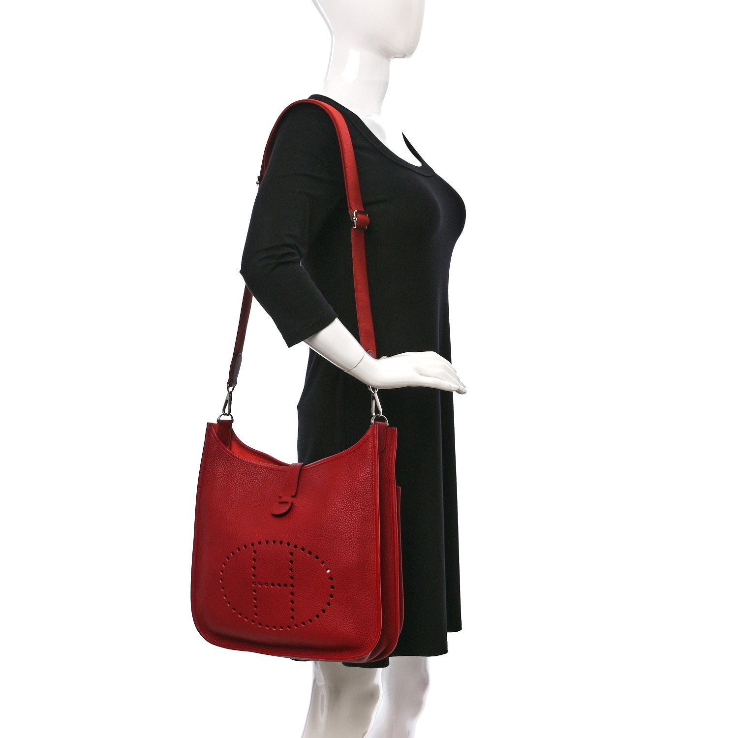 Hermes Taurillon Clemence Evelyne III GM Rubis 2 of 9