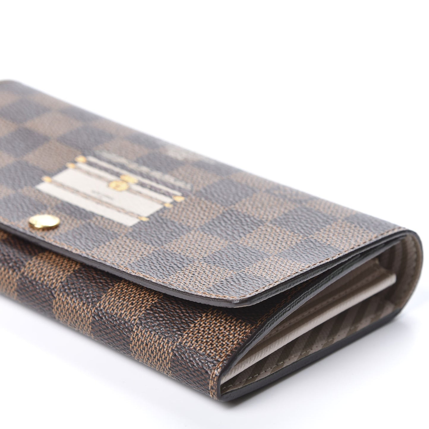 Damier Ebene Trunks and Locks Sarah Wallet