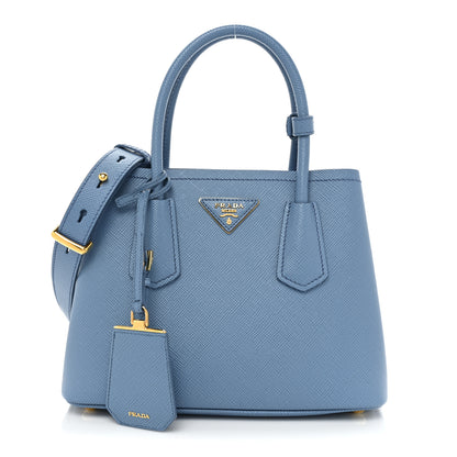 Prada Saffiano Cuir Mini Double Bag Astrale 1 of 9