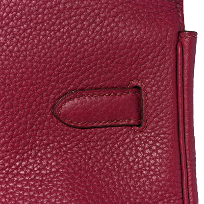 Hermes Taurillon Clemence Birkin 35 Rubis 9 of 48