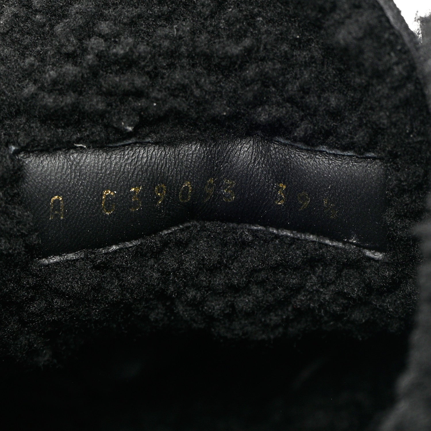 Chanel Lambskin Shearling Canvas CC Lace Up Boots 39.5 Black Gold 8 of 9