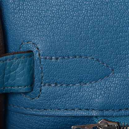 Hermes Taurillon Clemence Birkin 30 Bleu Izmir 26 of 34