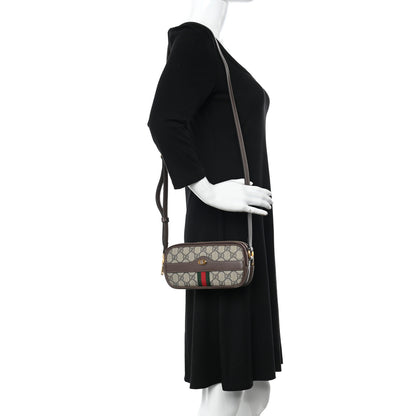 Gucci GG Supreme Monogram Web Mini Ophidia GG Bag Brown 2 of 13