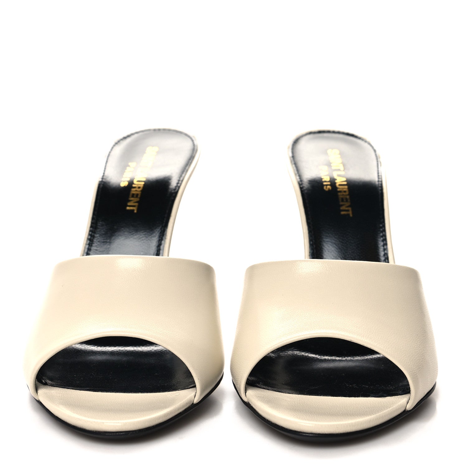 Saint Laurent Calfskin New Belfagor 110mm Mules 37 Pearl 2 of 9