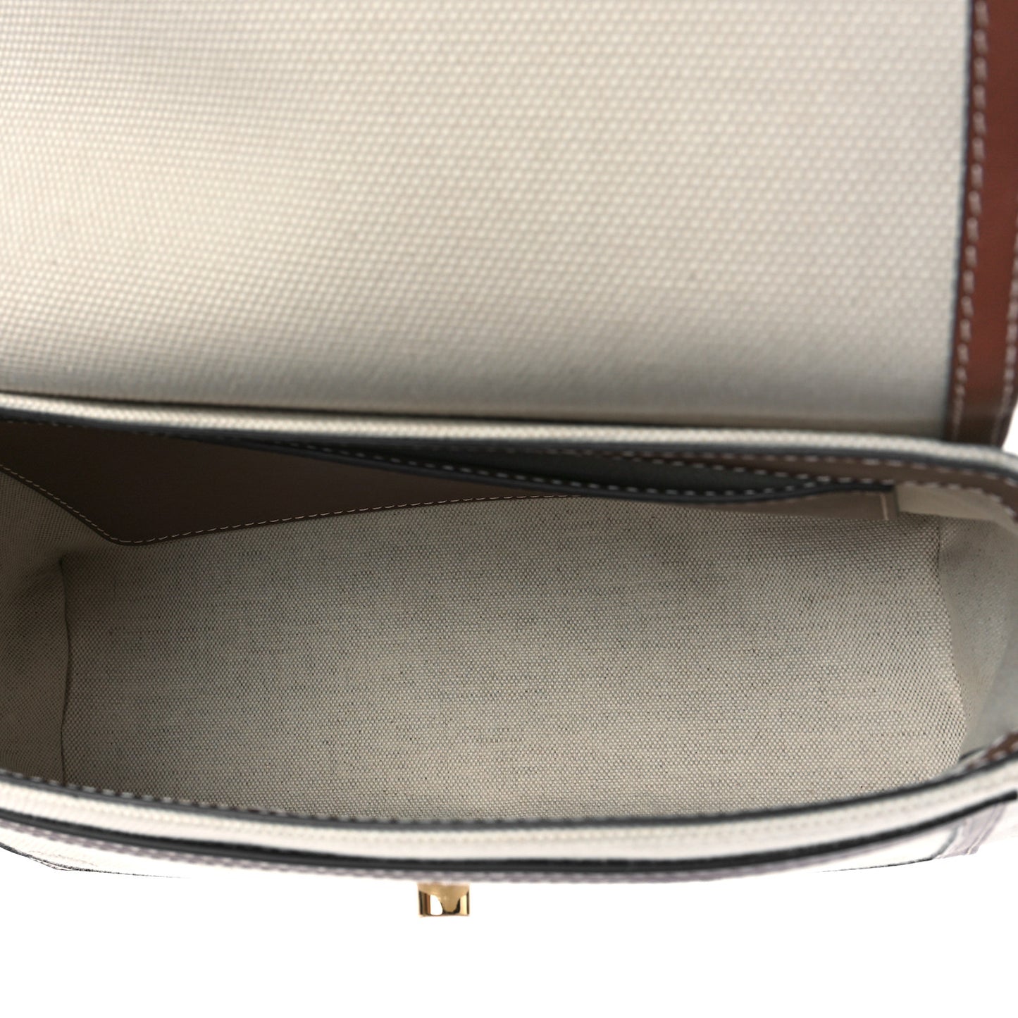 Canvas Horseferry Print Note Crossbody Bag Natural Tan