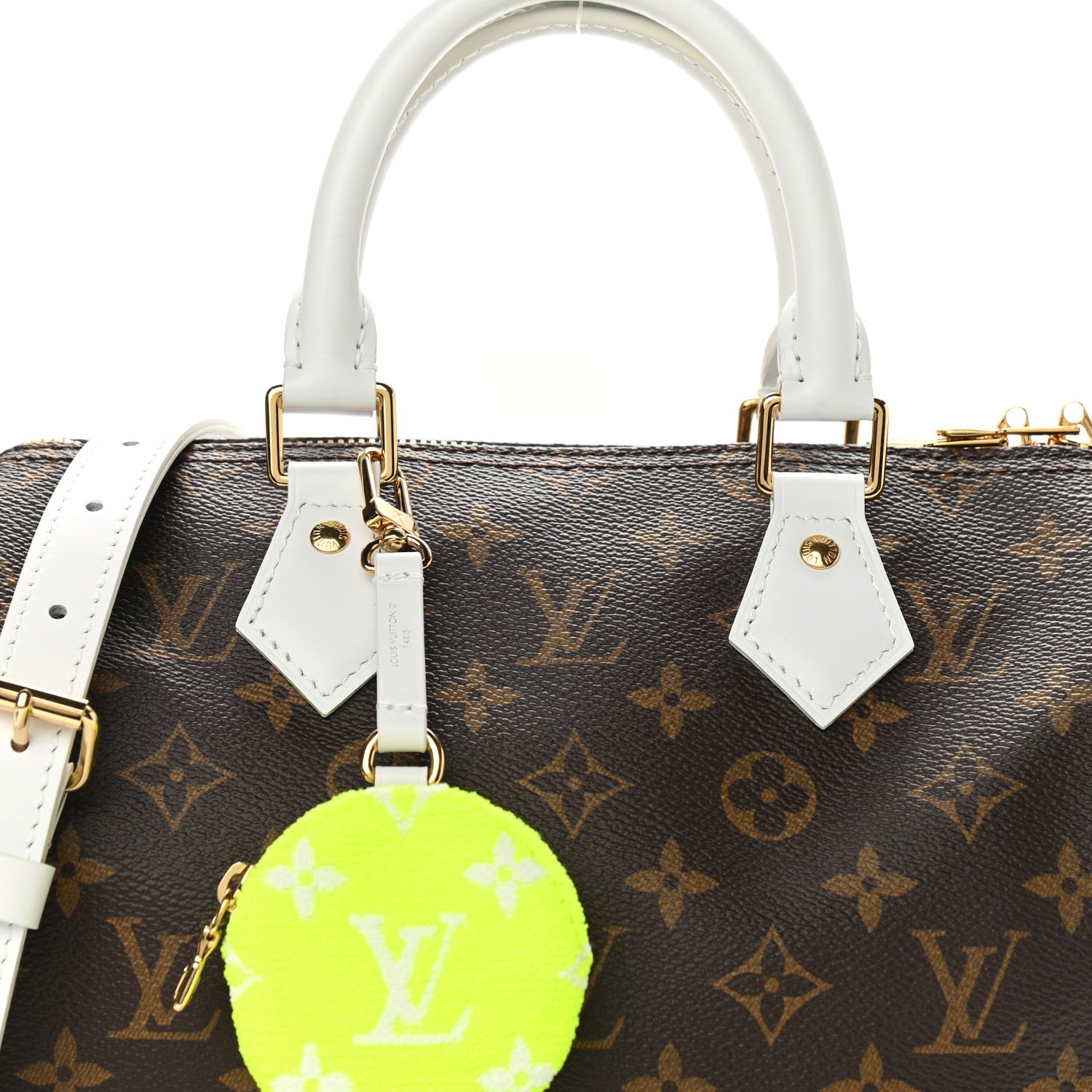 Louis Vuitton Monogram LV Match Speedy Bandouliere 25 White 6 of 9
