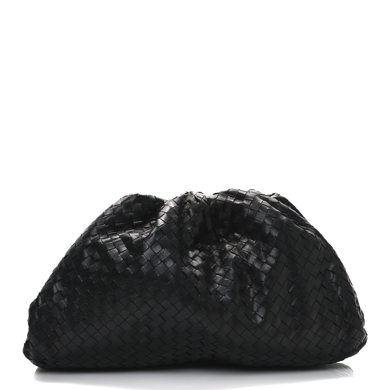 Bottega Veneta Nappa Maxi Intreccio The Pouch Oversized Clutch Black 1 of 12