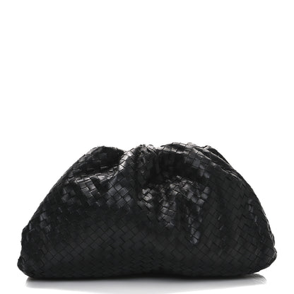 Bottega Veneta Nappa Maxi Intreccio The Pouch Oversized Clutch Black 1 of 12
