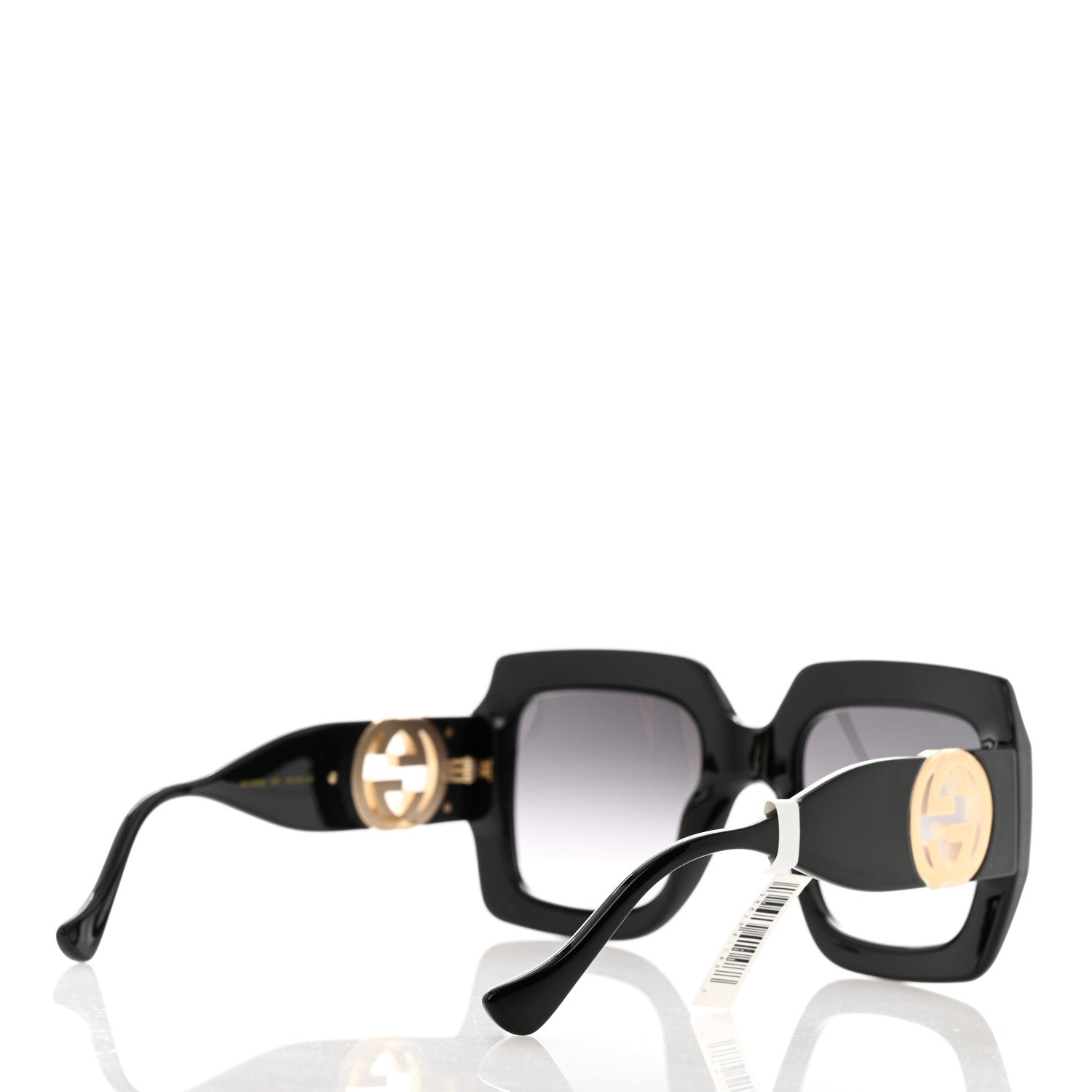 Gucci Acetate Rectangular Frame Chain Sunglasses GG1022S Black 4 of 9