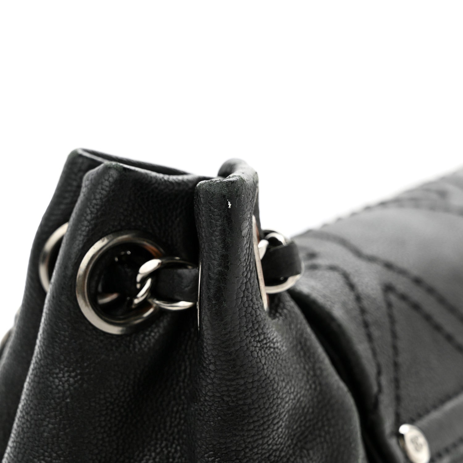Chanel Calfskin Diamond Stitch Accordion Flap Black 15 of 21