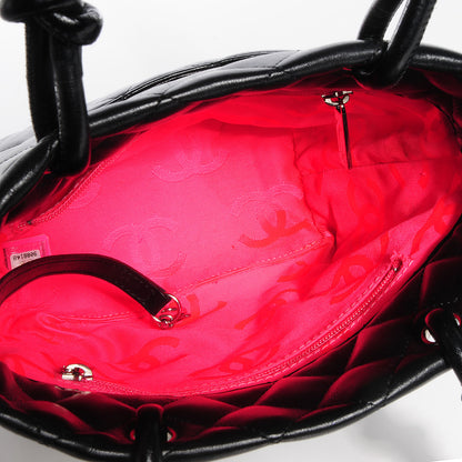 Chanel Calfskin Quilted Small Cambon Tote Black White 5 of 7
