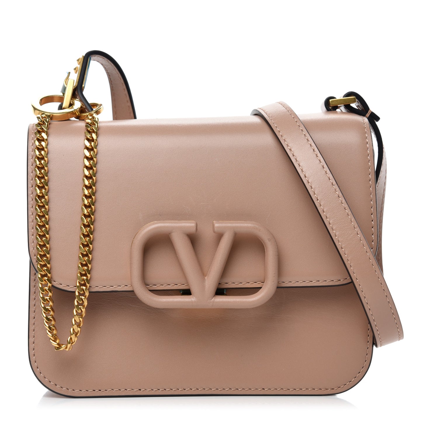 Smooth Calfskin Small VSling Shoulder Bag Rose Cannelle