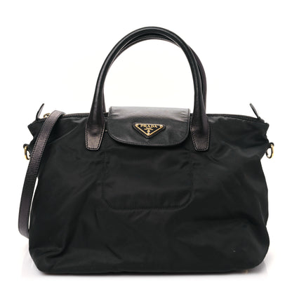 Prada Saffiano Tessuto Nylon Tote Black 1 of 8