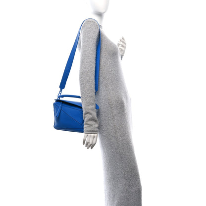 Loewe Satin Calfskin Small Puzzle Bag Scuba Blue 2 of 11