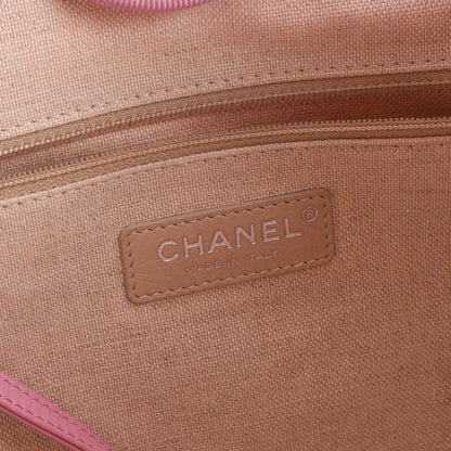 Chanel Mixed Fibers Small Deauville Tote Dark Pink 8 of 11