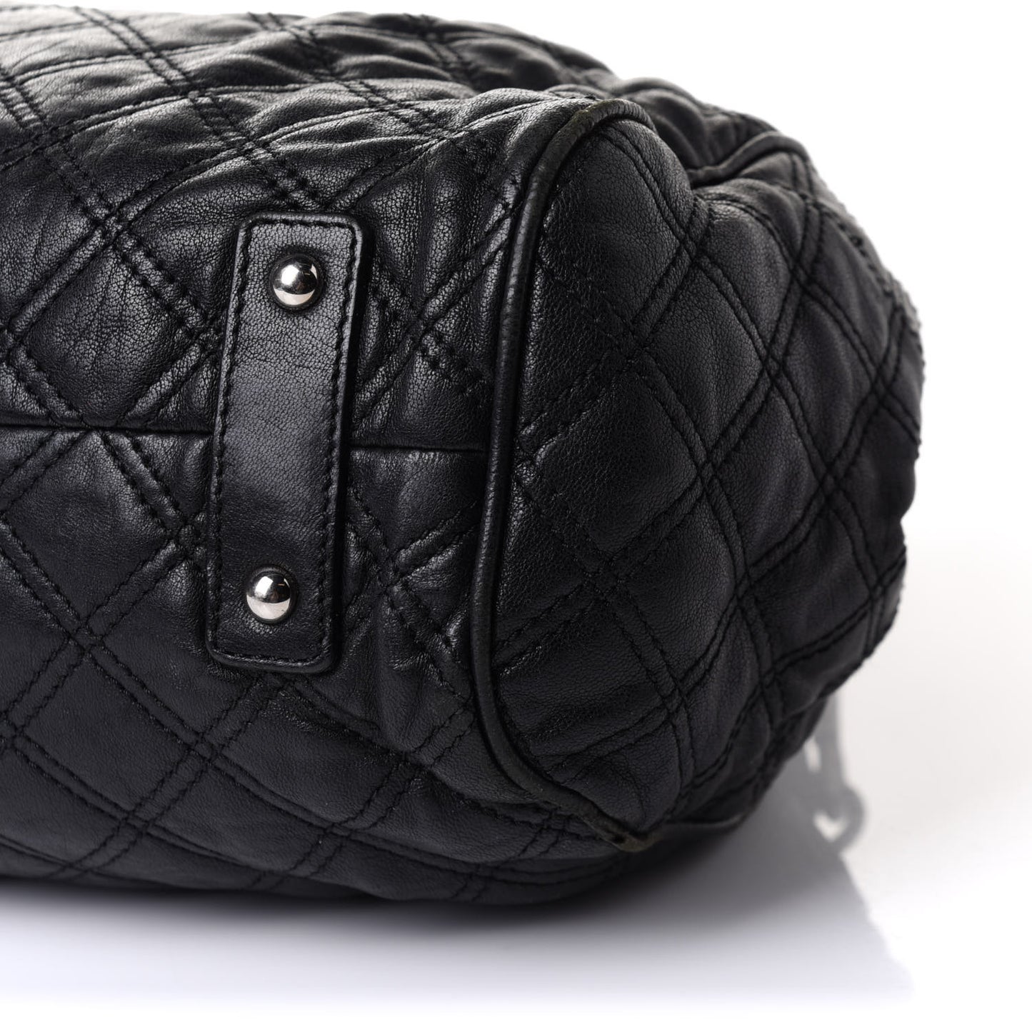 Calfskin Quilted Stam Black