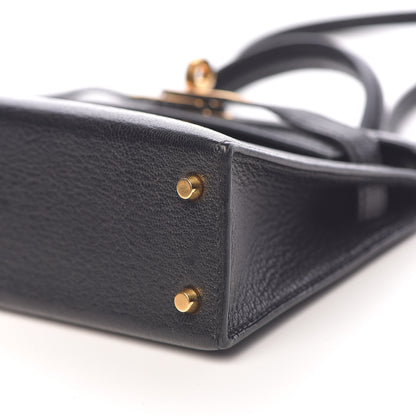 Hermes Chevre Mysore Mini Kelly Sellier 20 Black 29 of 35