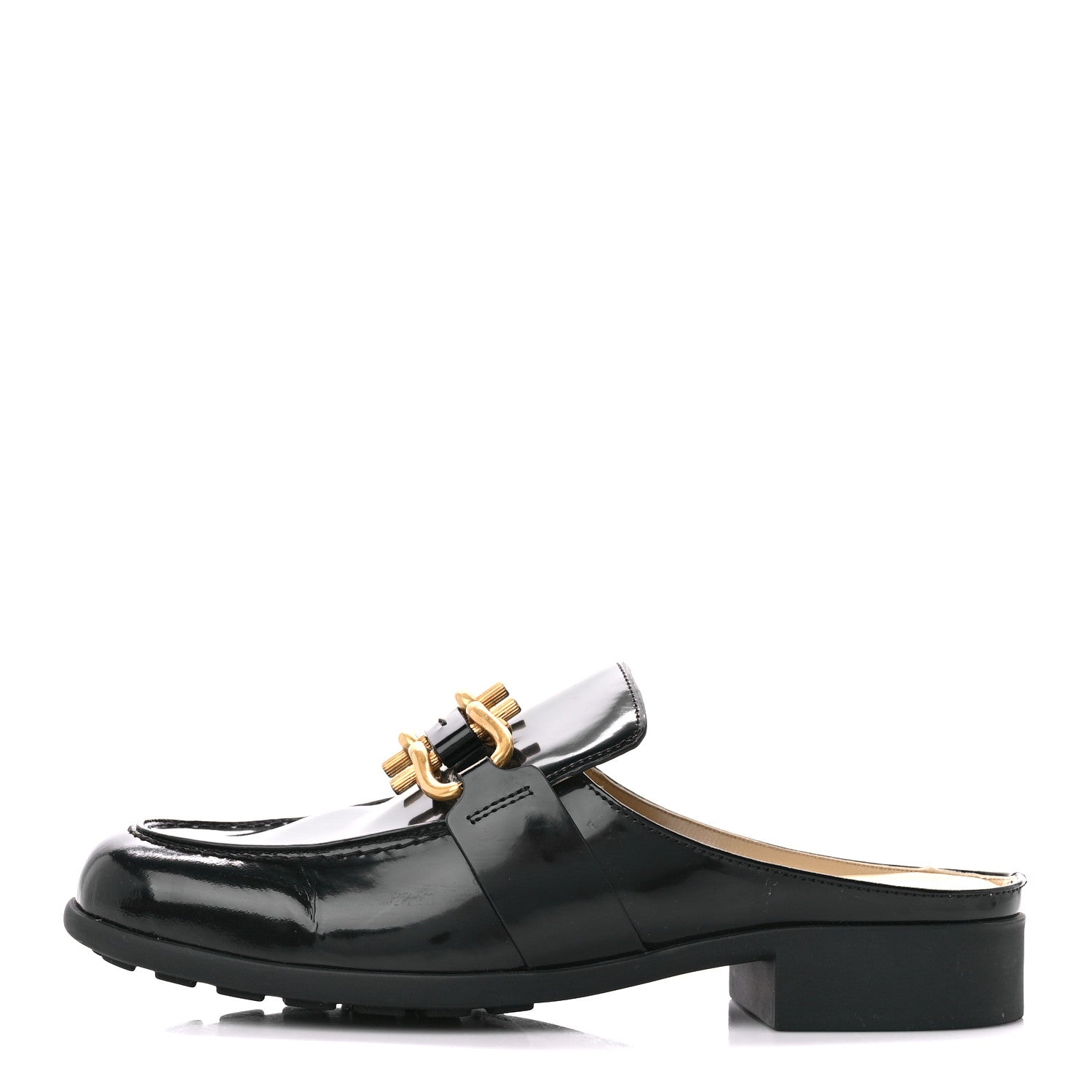Bottega Veneta Glossy Calfskin Monsieur Loafers 37.5 Black 1 of 7